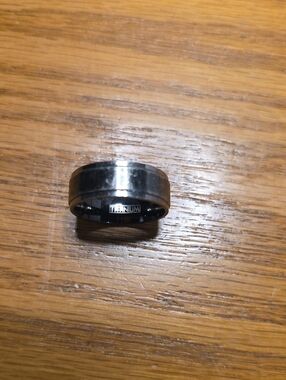 Titanium Men's Ring in Black and Silver